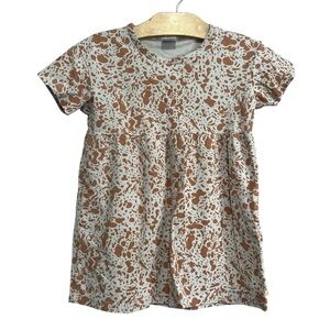 Tinycottons Girls' Short Sleeve Pima Cotton Splatter Print Dress